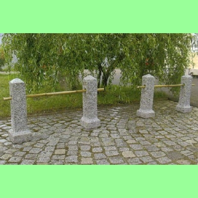 Mobiler Zaunpfosten gelb gerade (Pyramide)